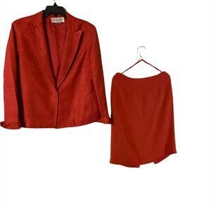 Red Jacket and Skirt / Jones New York Vintage size 12